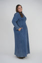 WAISTED DENIM DRESS