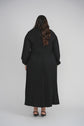 BELTED PLEAT DRESS (BLACK)