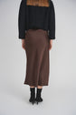 MAXI SLIP SKIRT (BROWN)