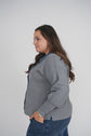KNIT DENIM CARDIGAN (GREY)