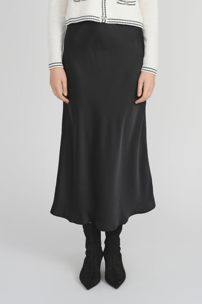 MAXI SLIP SKIRT (BLACK)