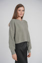 CROPPED KNIT SWEATER (GREY)