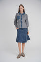 KNIT DENIM CARDIGAN (GREY)