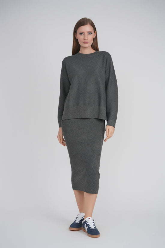 RIBBED 2 PCS. SET (GREY)