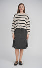 STRIPED SWEATER (OATMEAL-BLACK)