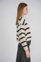 STRIPED SWEATER (OATMEAL-BLACK)