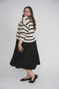 STRIPED SWEATER (OATMEAL-BLACK)