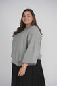 BUBBLE SLEEVE SWEATER (GREY)