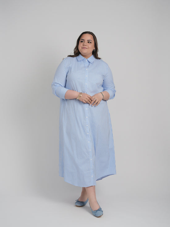 DANIELLA DRESS (BLUE STRIPE)