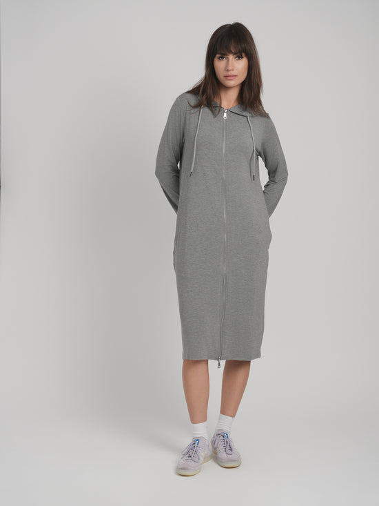 MODAL SUMMER HOODIE ZIP UP (CHARCOAL)