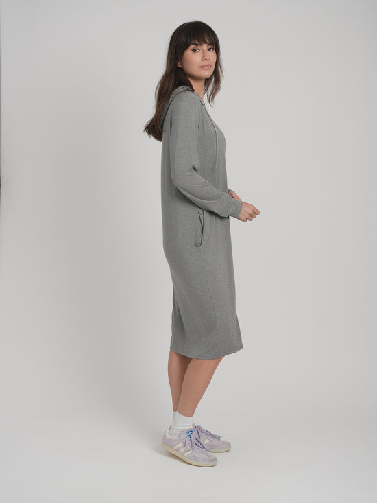 MODAL SUMMER HOODIE ZIP UP (CHARCOAL)