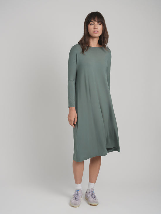 TUNIC DRESS SOLID JERSEY (DARK MARINE)