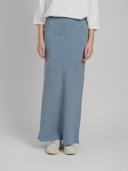 CHAMBRAY SLIP SKIRT