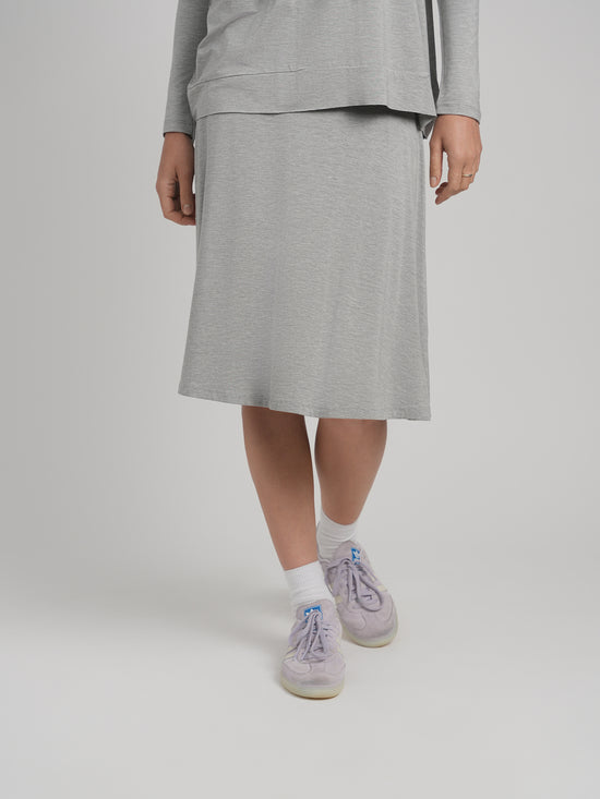 MODAL SKYE SKIRT (LIGHT H. GREY)