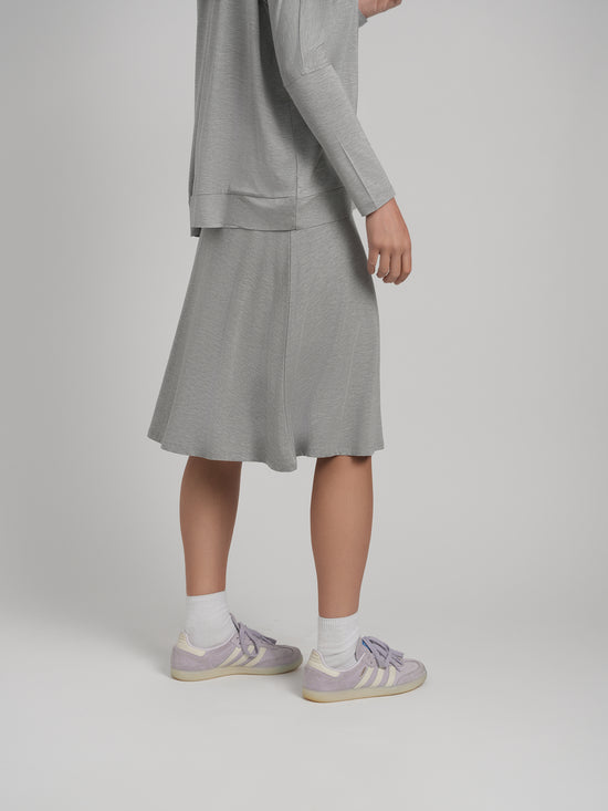 MODAL SKYE SKIRT (LIGHT H. GREY)