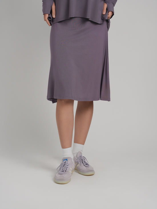 MODAL SKYE SKIRT (DUSTY LILAC)