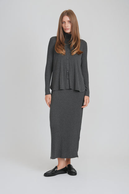 DUO DRESS (CHARCOAL)