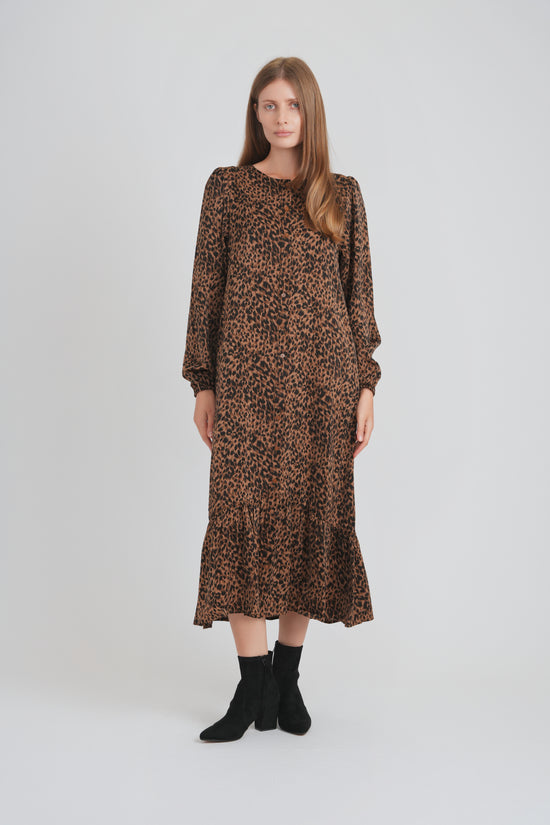 HAILEY DRESS (BROWN LEOPARD)