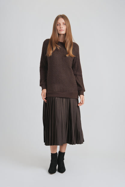 CAMILLE DRESS (BROWN)