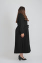 BELTED PLEAT DRESS (BLACK)