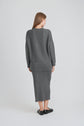 RIBBED 2 PCS. SET (CHARCOAL)