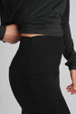 RIBBED MODAL MIDI SLIM SKIRT
