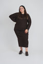 RIBBED 2 PCS. SET (BROWN)