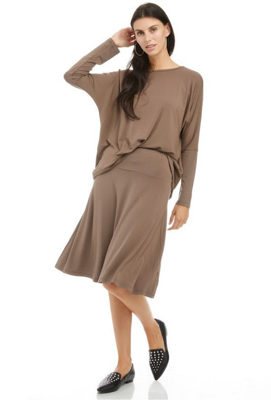 *MODAL SKYE SKIRT (LIGHT SMOKEY)