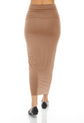 MODAL MIDI SLIM SKIRT (CAMEL)