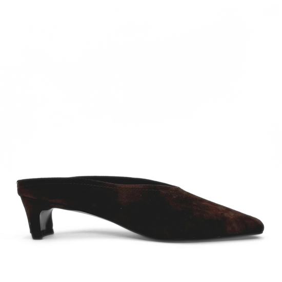 Junie Heeled Suede Mule (BROWN SUEDE)