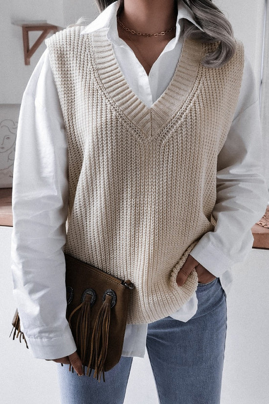 SALE - MAYA KNIT V NECK