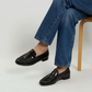 York Ruched Leather Loafers