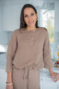 SQUARE HENLEY TOP WITH DRAWSTRING