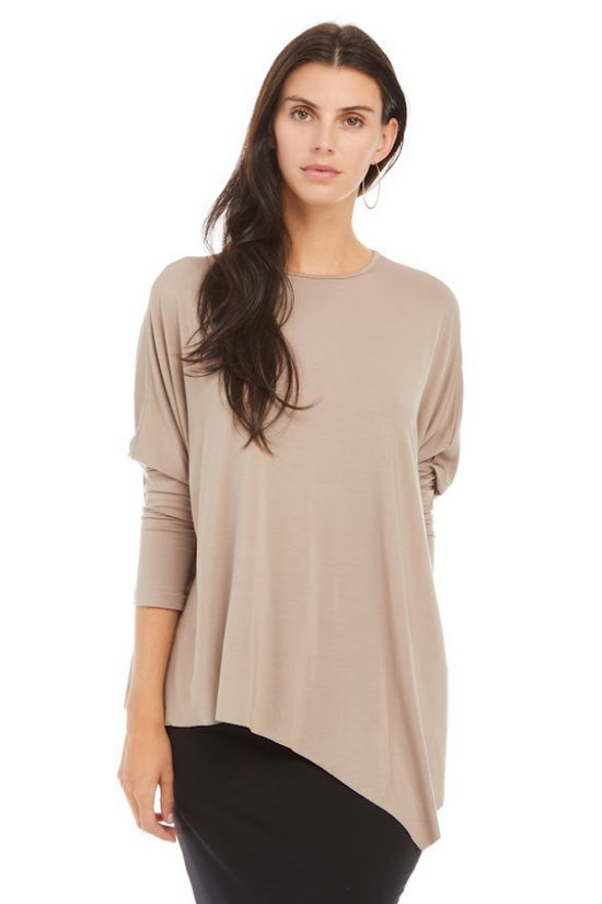 EDEN TOP SOLID JERSEY (TAUPE)