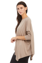 EDEN TOP SOLID JERSEY (TAUPE)