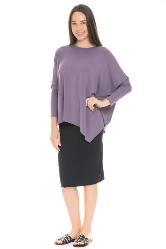 EDEN TOP SOLID JERSEY (DUSTY LILAC)