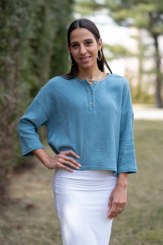 SQUARE HENLEY TOP