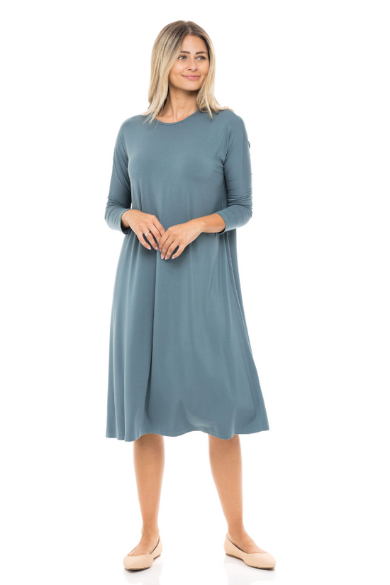 TUNIC DRESS SOLID JERSEY