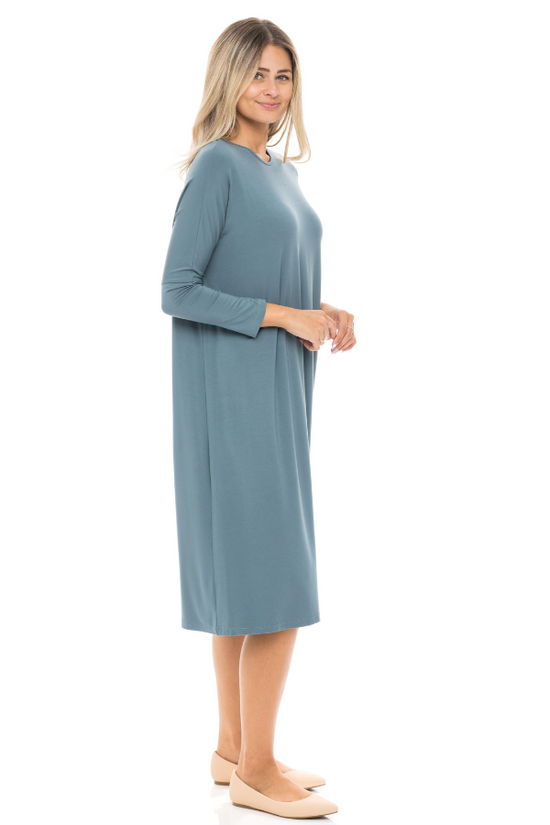 TUNIC DRESS SOLID JERSEY