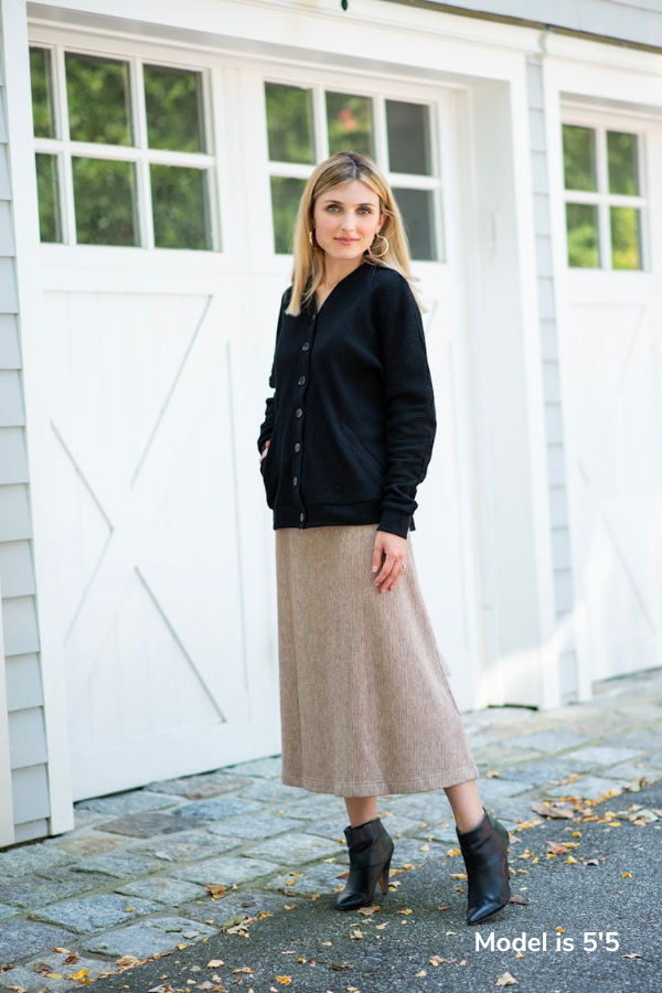 KNIT MIDI SKIRT